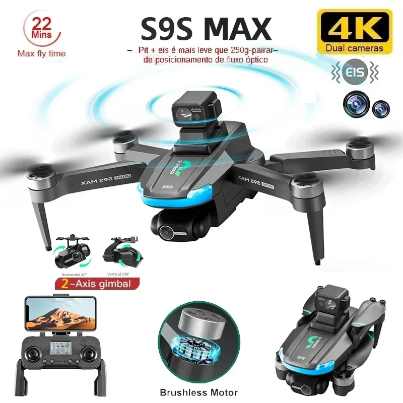 Fpv Brushless Rc Drone 4K - Nouveau S9S MAX MINI Drone 4K