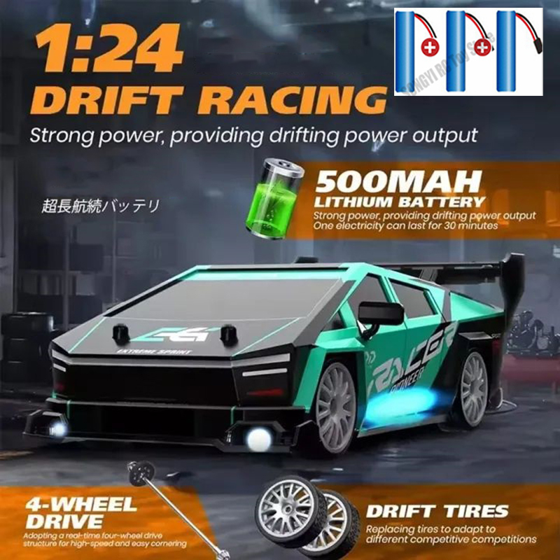Rc Drift Car 1 24 Scale 4Wd - Voiture télécommandée RC Drift 2.4GHz, échelle