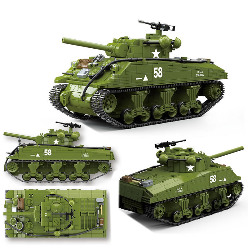 Lego Compatible Military Tank - Armes militaires de la seconde guerre