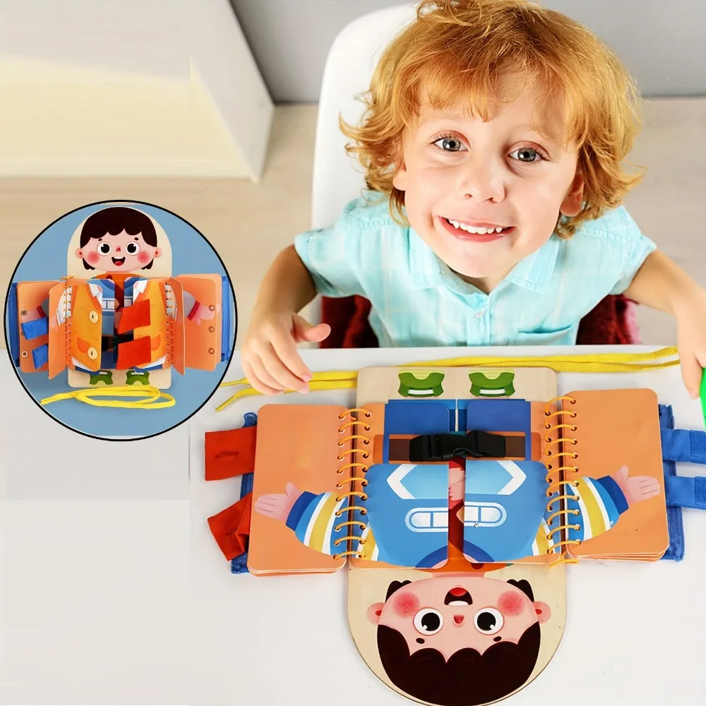 Montessori Wooden Busy Board Toddler - Planche occupée en bois multicouche Montessori,