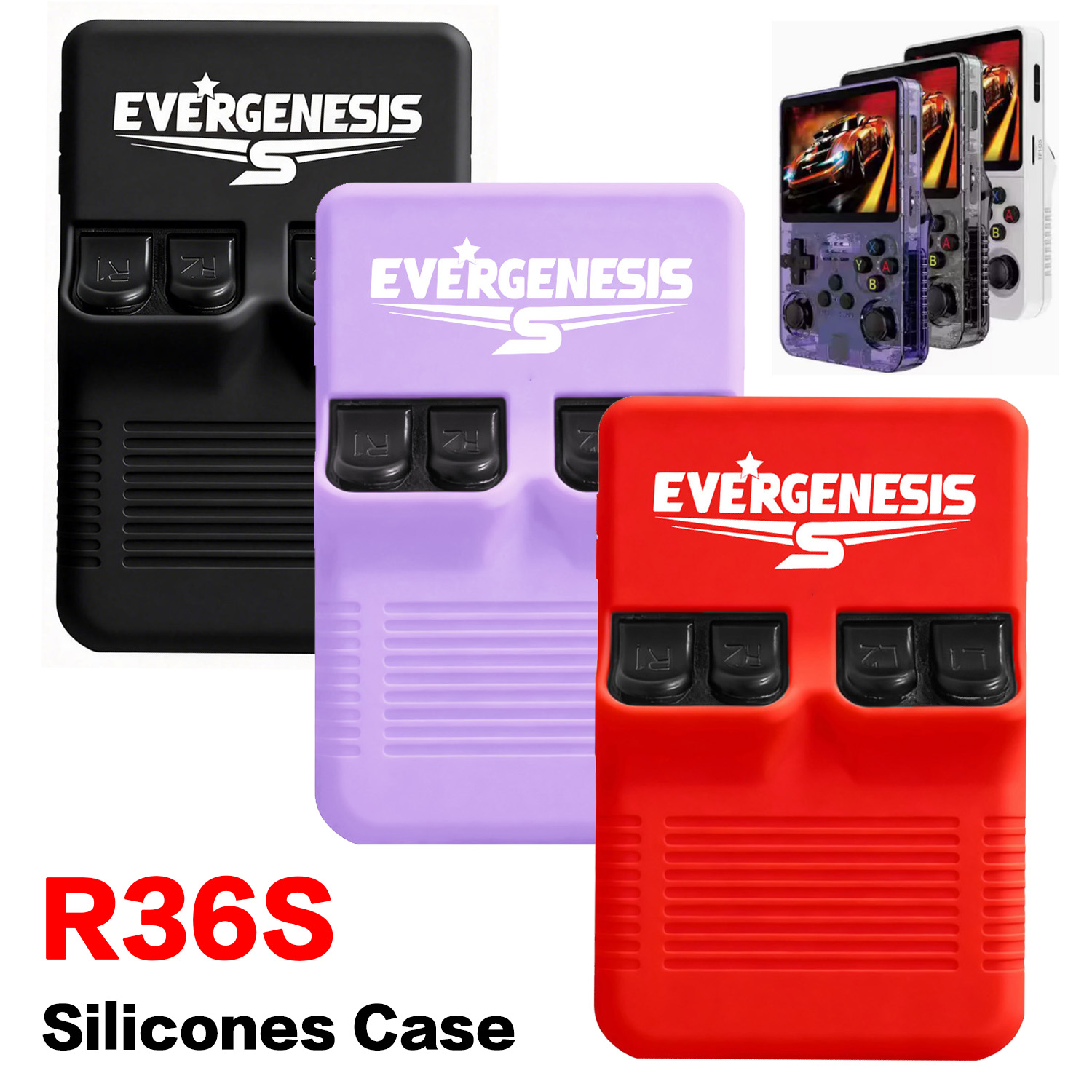 Retro Handheld Game Console R36S - Étui en Silicone pour Console de