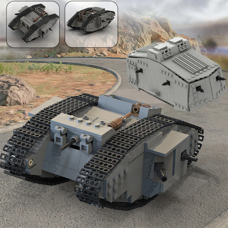 Lego Compatible Military Tank - MOC WW1 allemagne militaire A7V réservoir