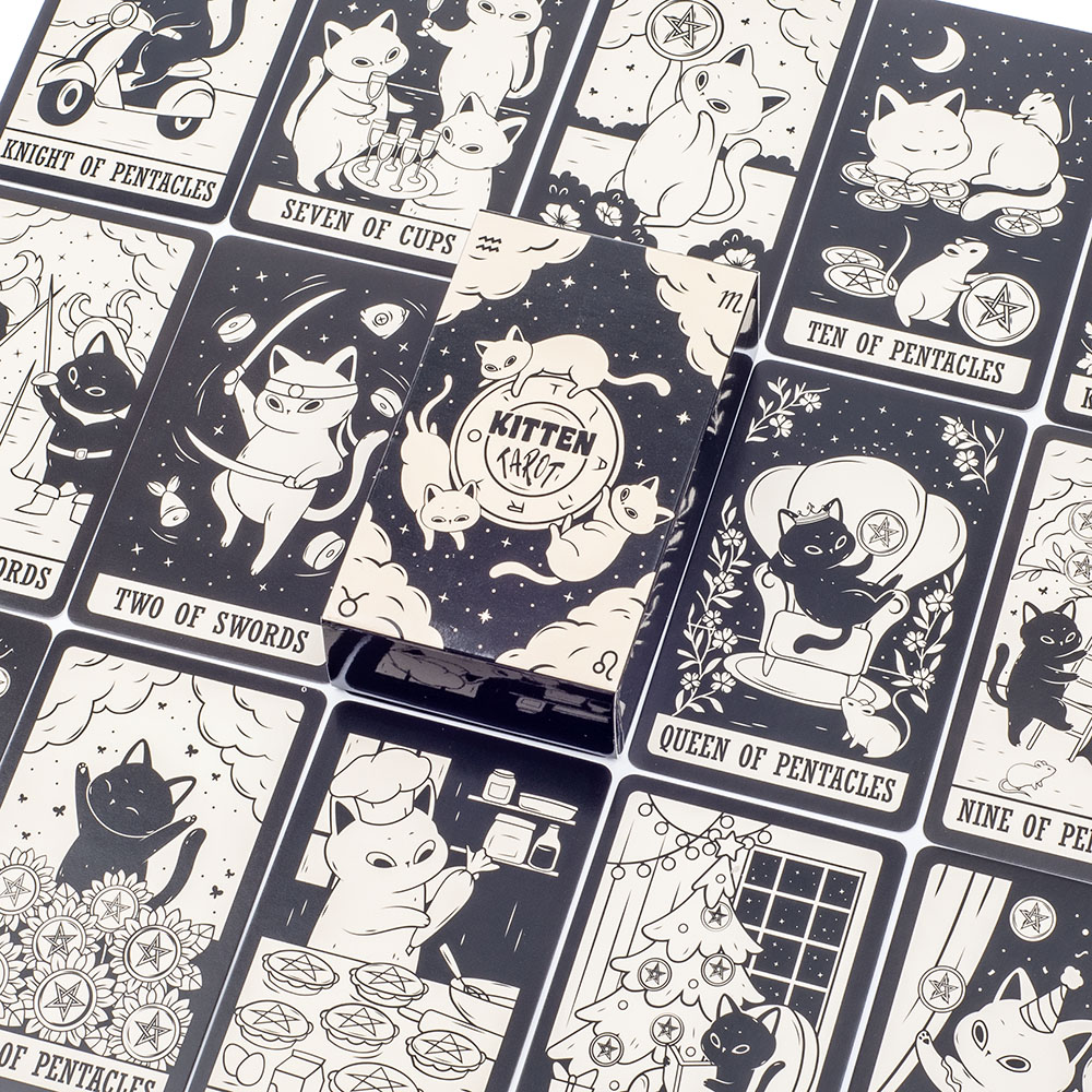 Jeu de Tarot chaton 78 pièces, - Tarot Cards Deck With Guidebook avis et prix