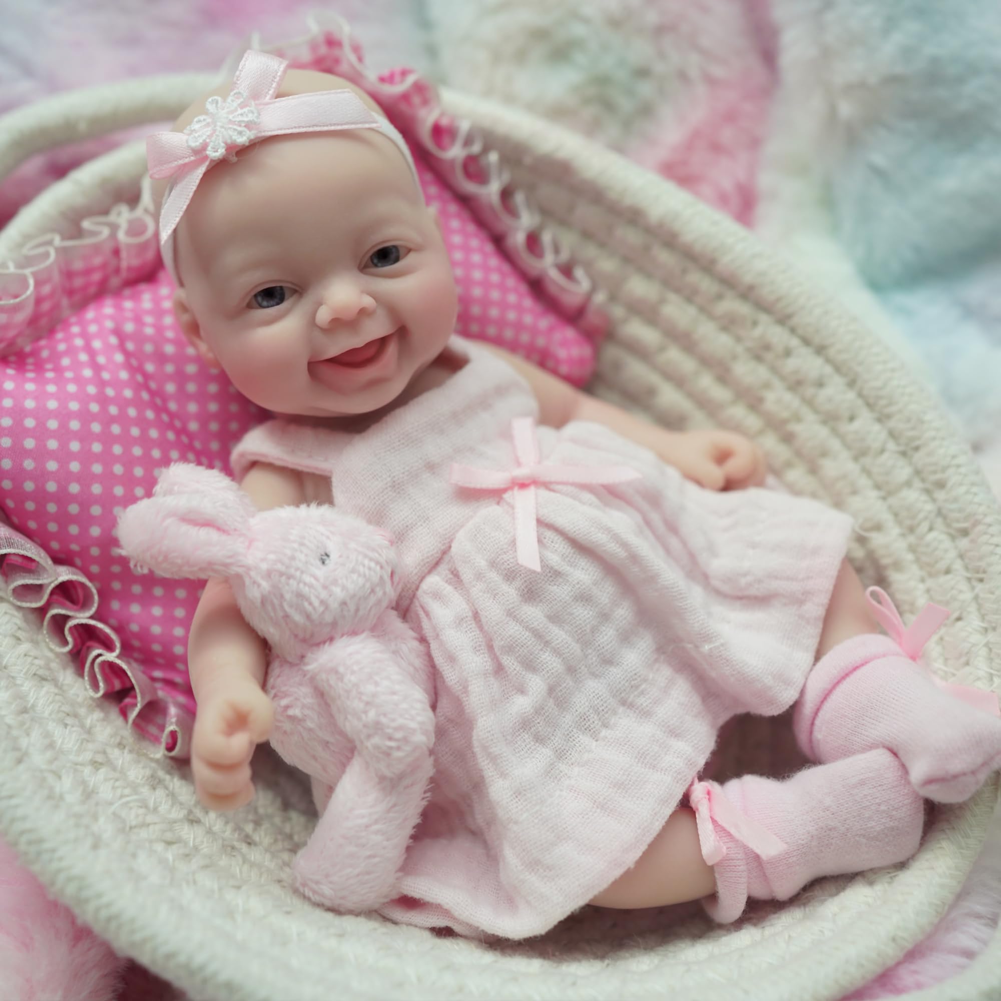 Poupée miniature en silicone d - Reborn Baby Doll Silicone Realistic avis et prix