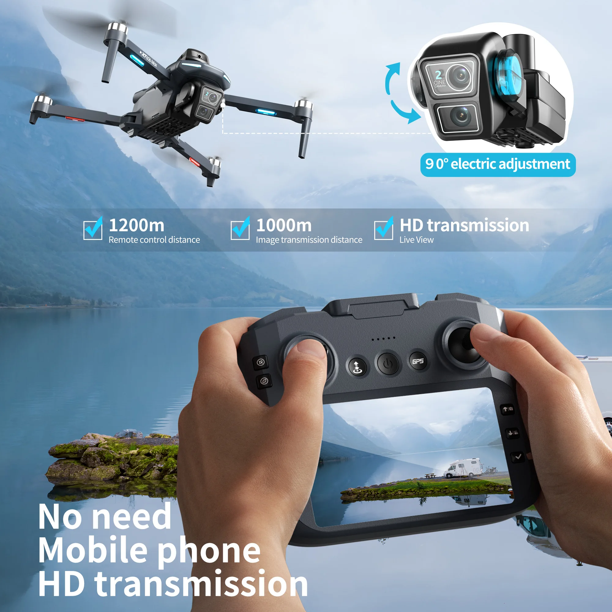 Drone Original XT606 Professio - Fpv Brushless Rc Drone 4K avis et prix