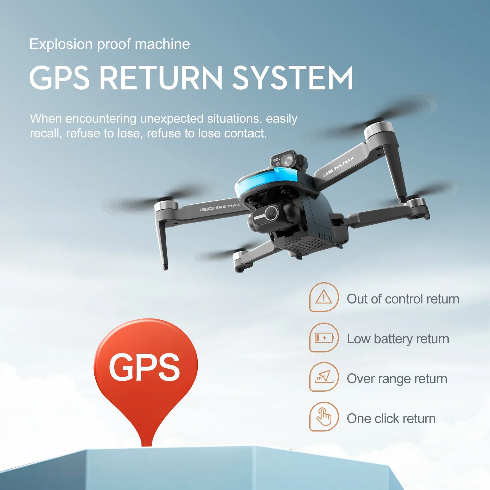 Nouveau S9S MAX MINI Drone 4K  - Fpv Brushless Rc Drone 4K avis et prix