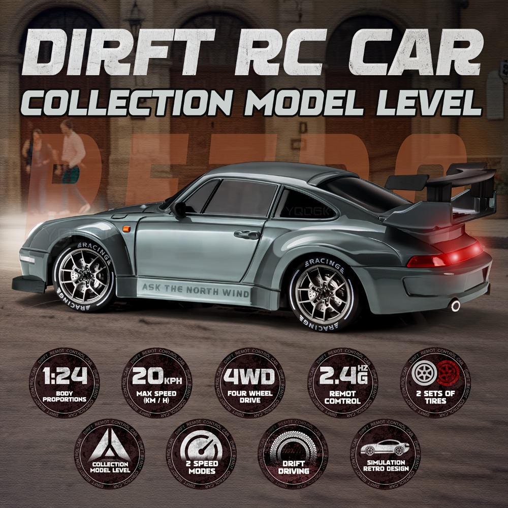 Voiture RC de course à dérive  - Rc Drift Car 1 24 Scale 4Wd avis et prix